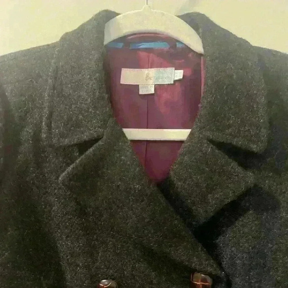 Boden Blazer Jacket Charcoal Gray Wool Short Double Breasted Size 6 US - Picture 4 of 12